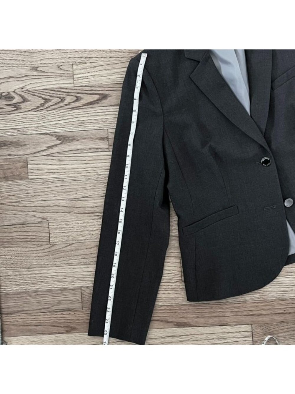 Calvin Klein Womens Sz 12 Gray Blazer Classic Office Going Out Ivy Style Capsule - Picture 11 of 14